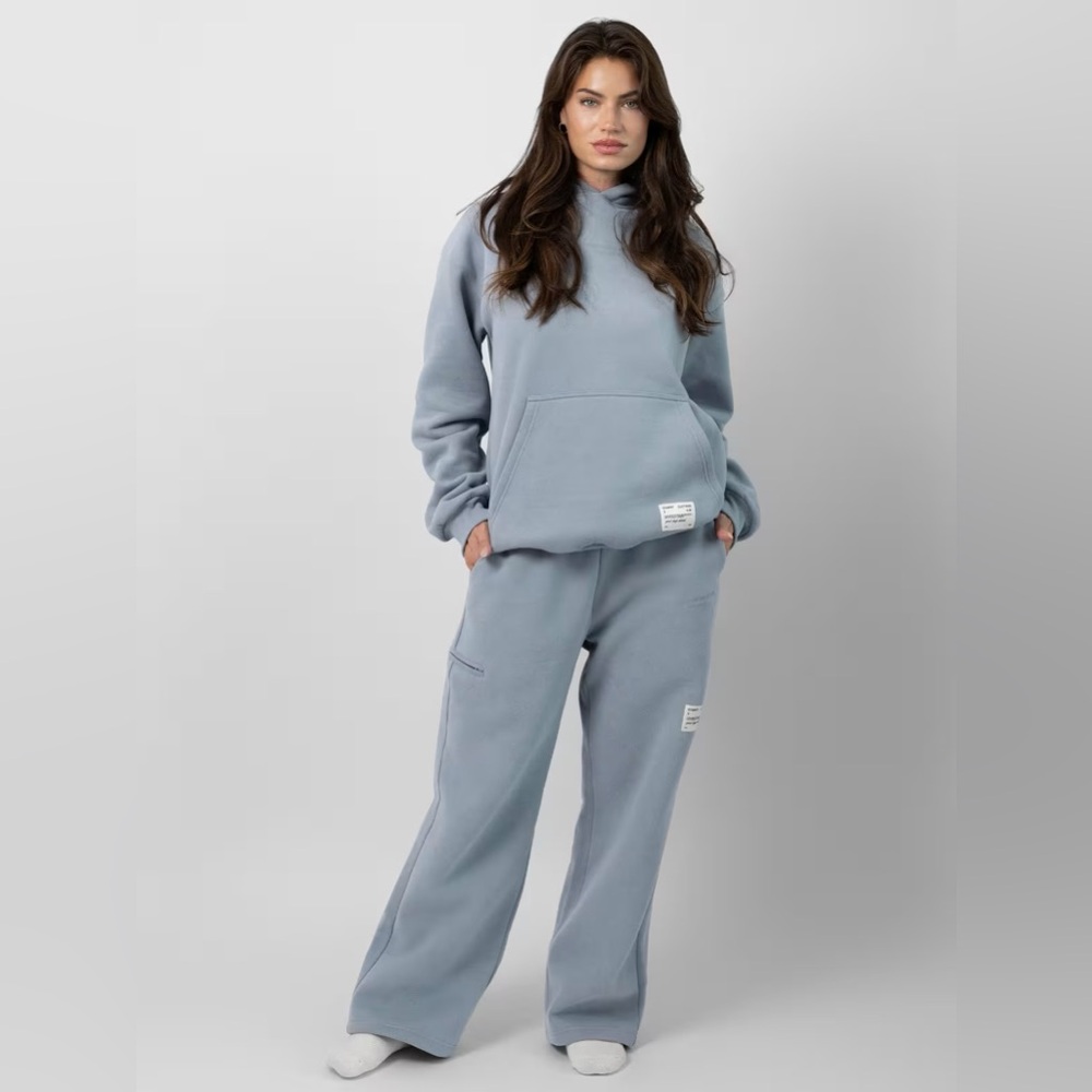 Light Blue Men's Sweatpants - Picture 3 of 7